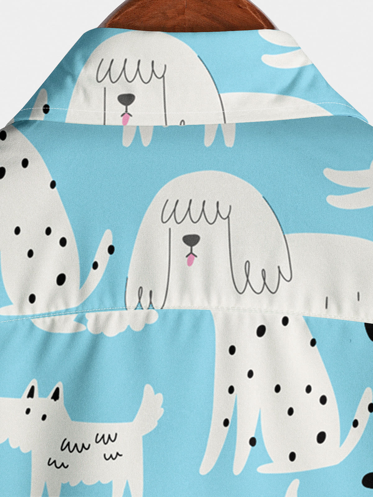 Chemise à manches courtes à imprimé chien pour hommes
