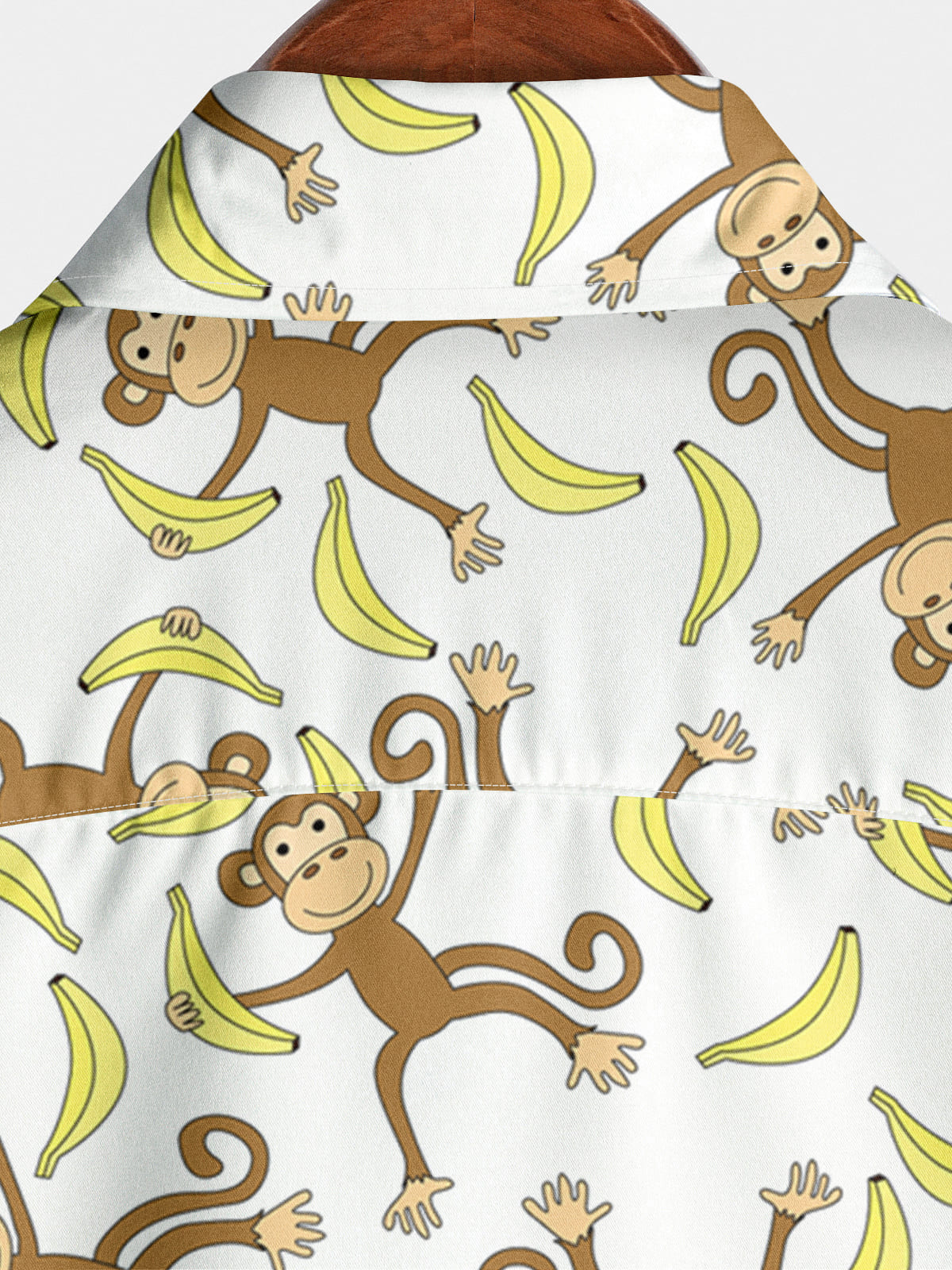 Chemise à manches courtes à imprimé singe pour hommes