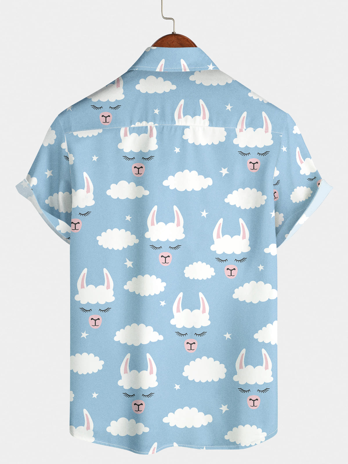 Chemise à manches courtes à imprimé alpaga pour hommes