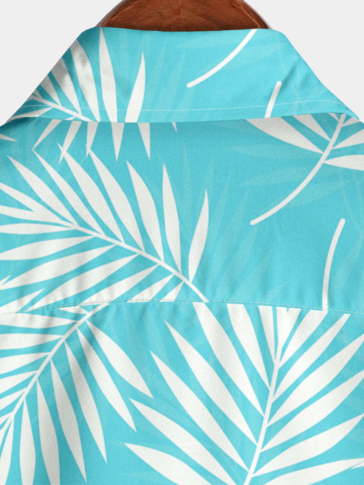 Chemise à manches courtes à imprimé feuilles pour hommes