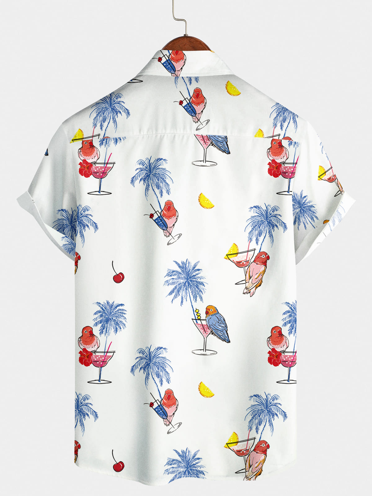 Chemise hawaïenne décontractée à manches courtes pour hommes