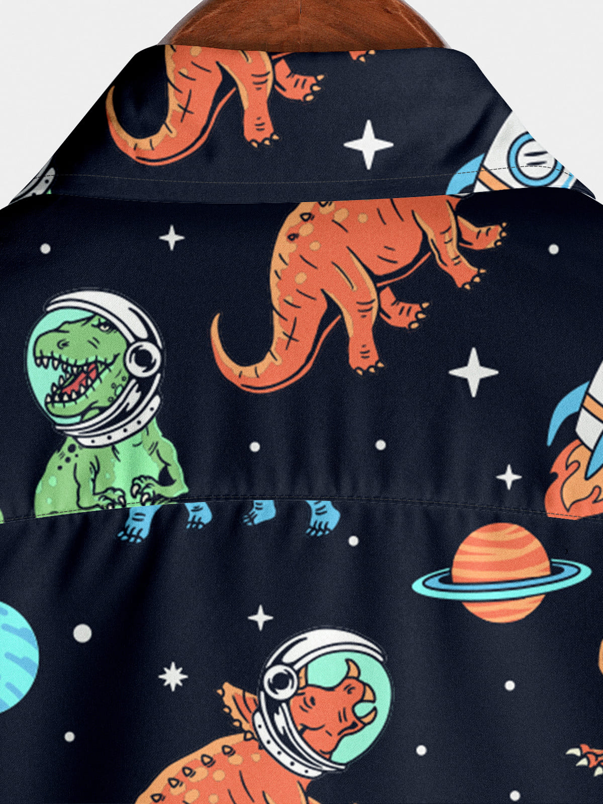 Chemise à manches courtes dinosaure de l'espace pour hommes