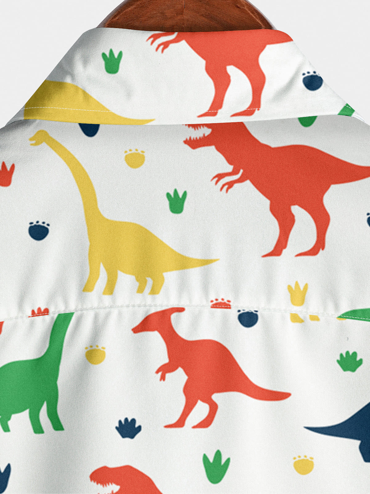 Chemise à manches courtes à imprimé dinosaure pour hommes