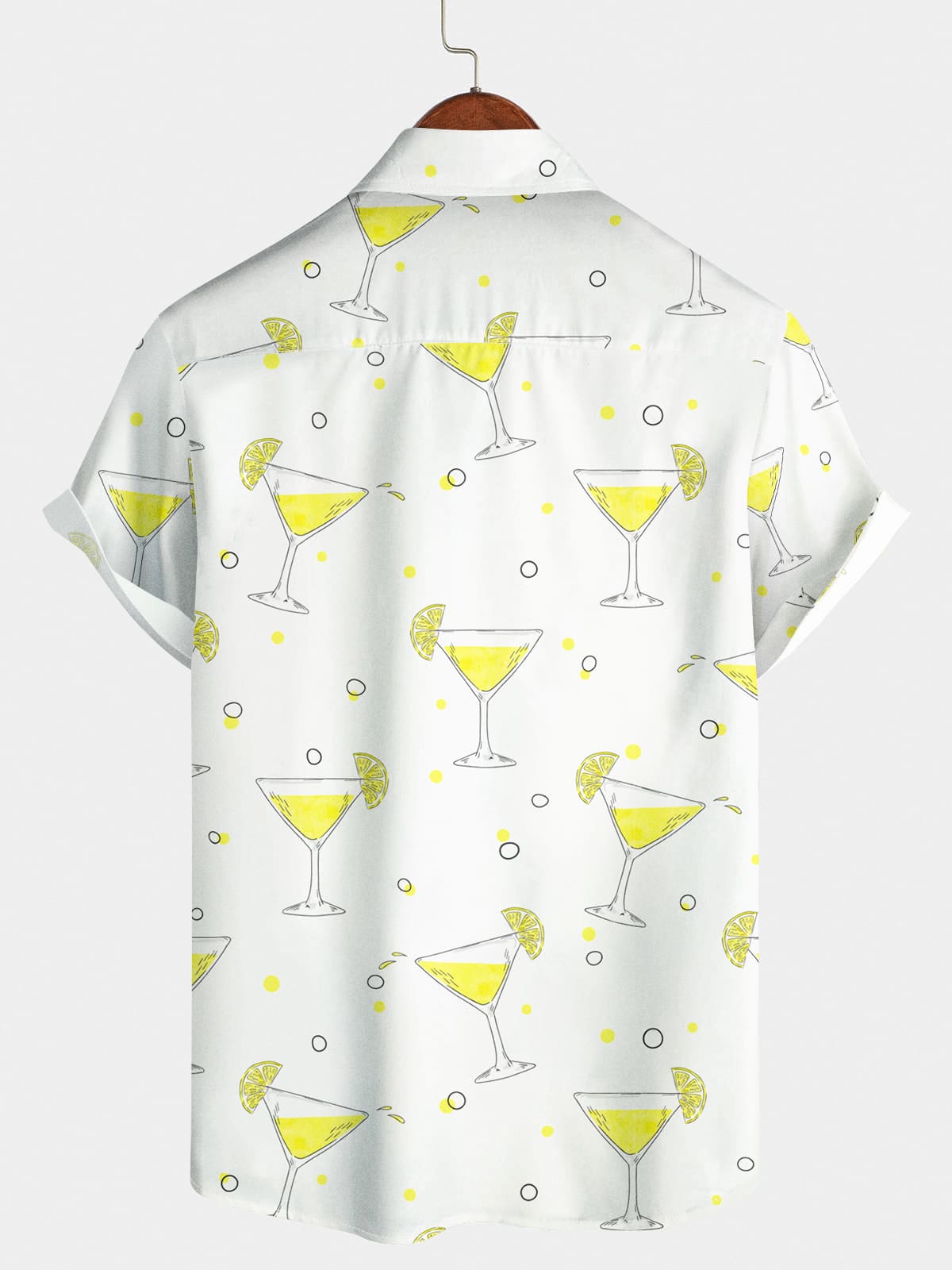 Chemise à manches courtes à imprimé gobelet pour hommes