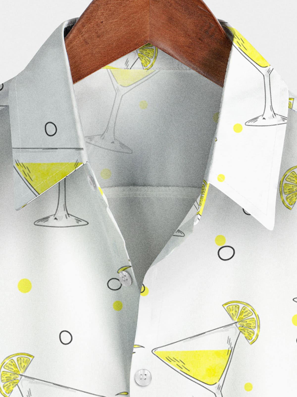 Chemise à manches courtes à imprimé gobelet pour hommes