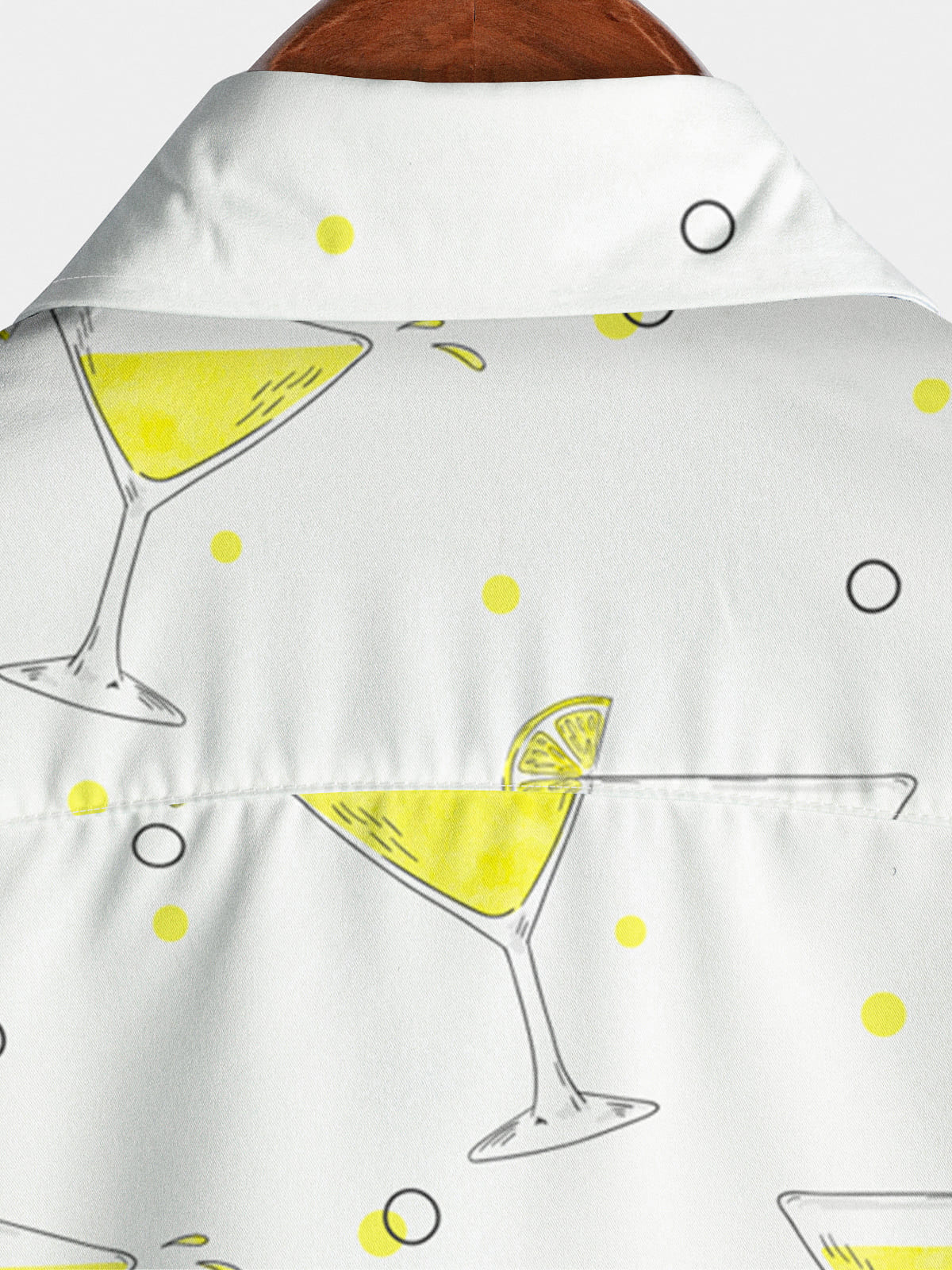 Chemise à manches courtes à imprimé gobelet pour hommes