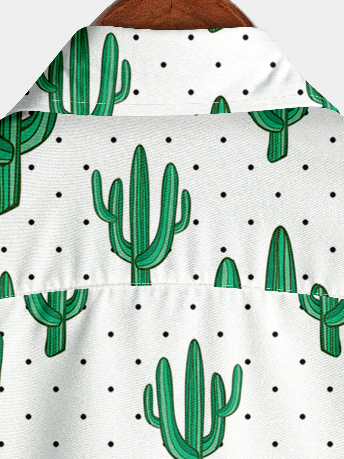 Camicia a maniche corte da uomo con stampa di cactus