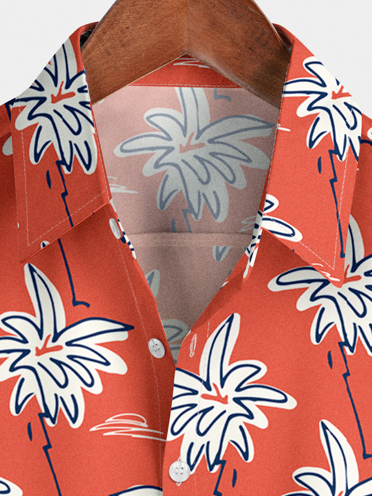 Chemise à manches courtes à imprimé cocotier pour homme