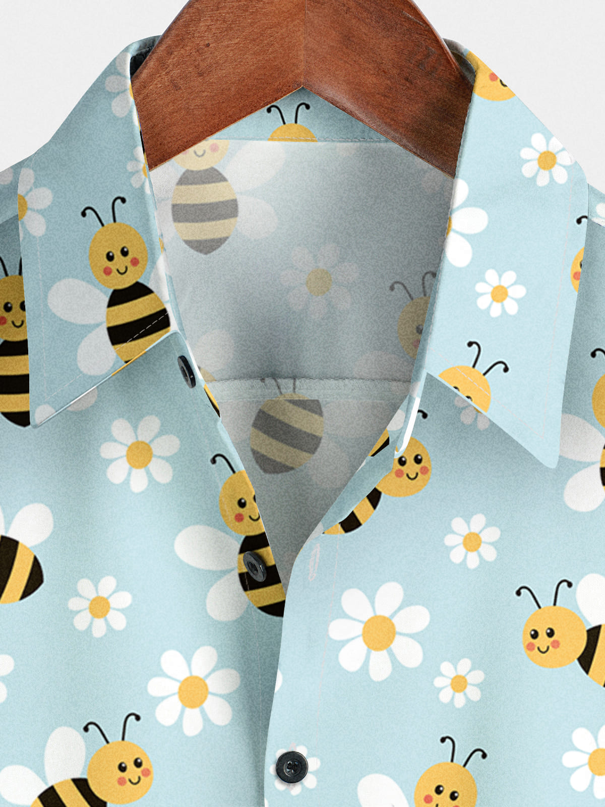 Camicia a maniche corte da uomo con stampa di api