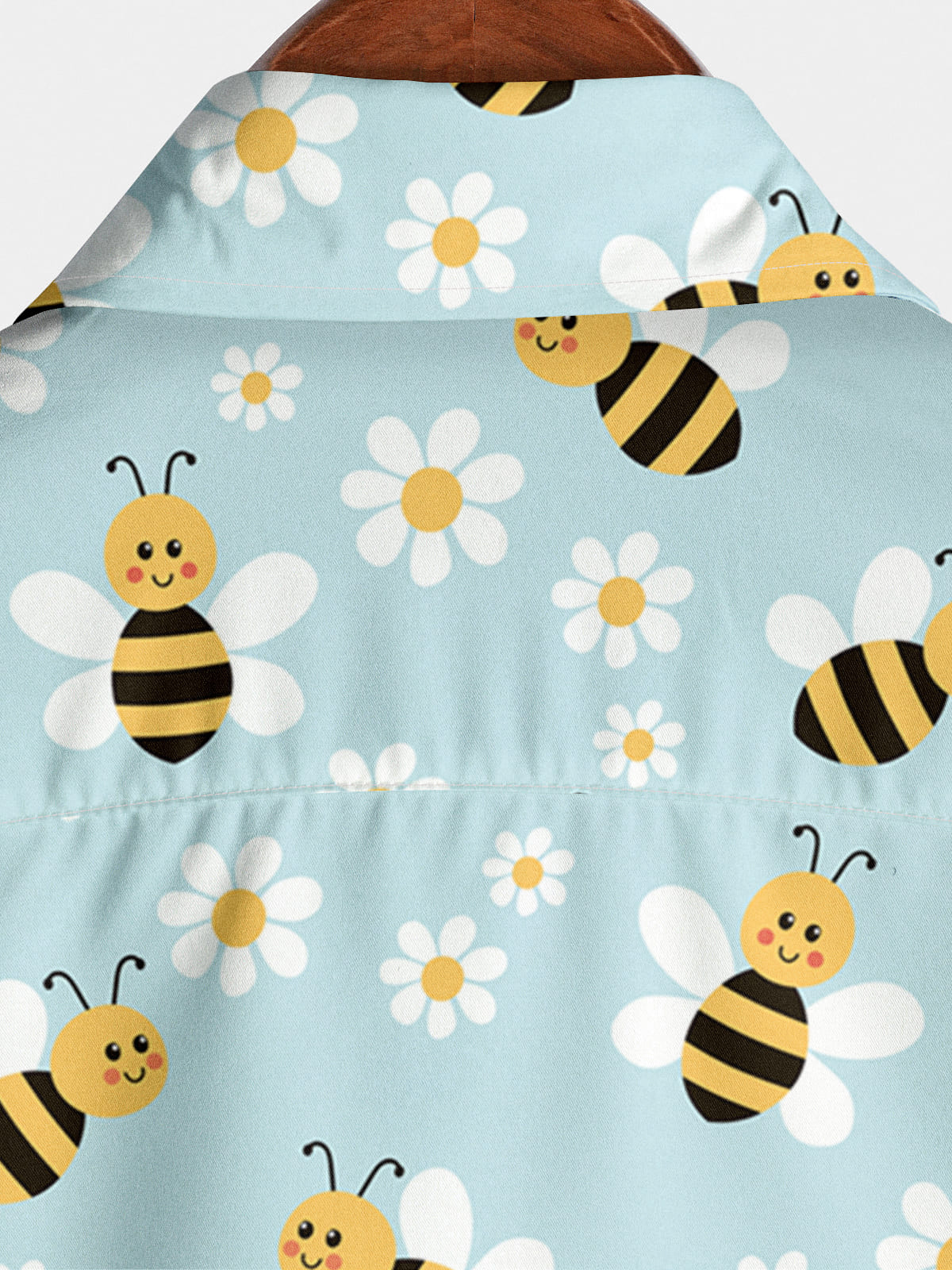 Camicia a maniche corte da uomo con stampa di api