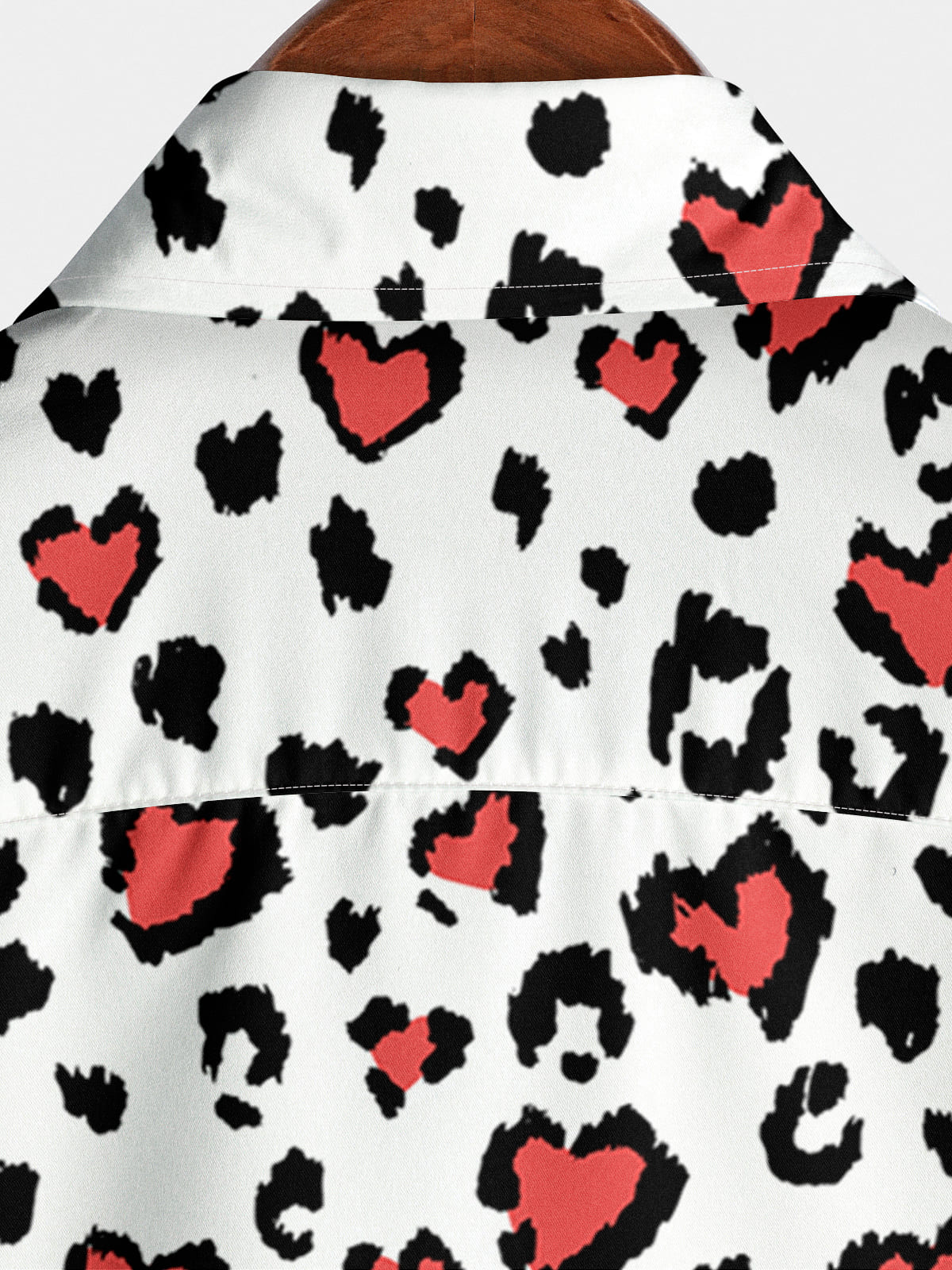 Chemise à manches courtes à imprimé léopard pour hommes