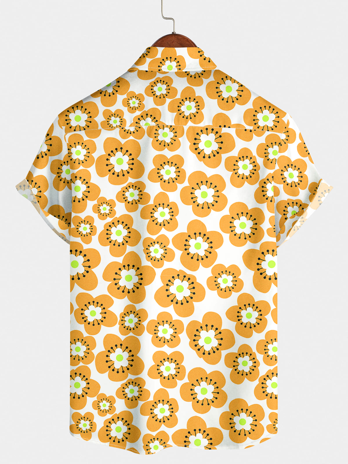 Chemise à manches courtes à imprimé fleuri pour hommes
