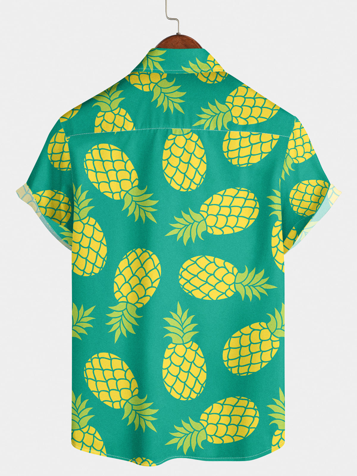 Chemise décontractée à manches courtes pour homme Ananas