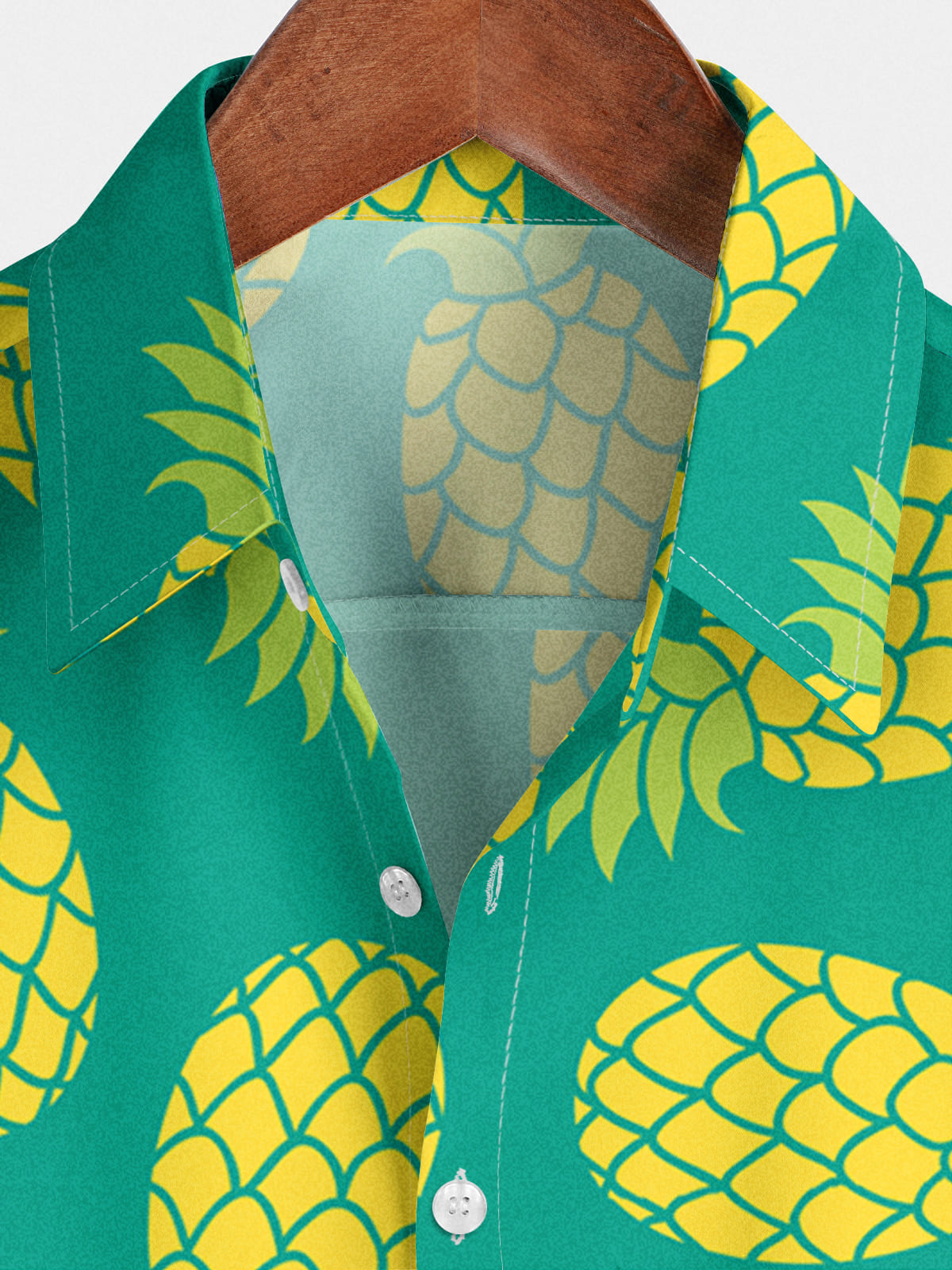 Chemise décontractée à manches courtes pour homme Ananas