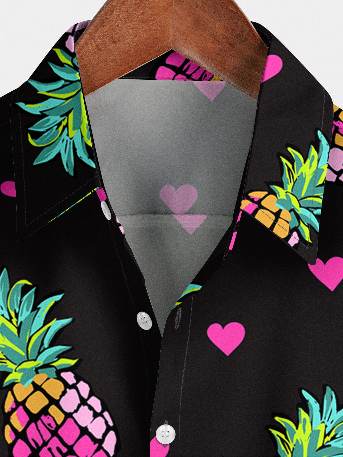 Chemise à manches courtes ananas coloré pour homme