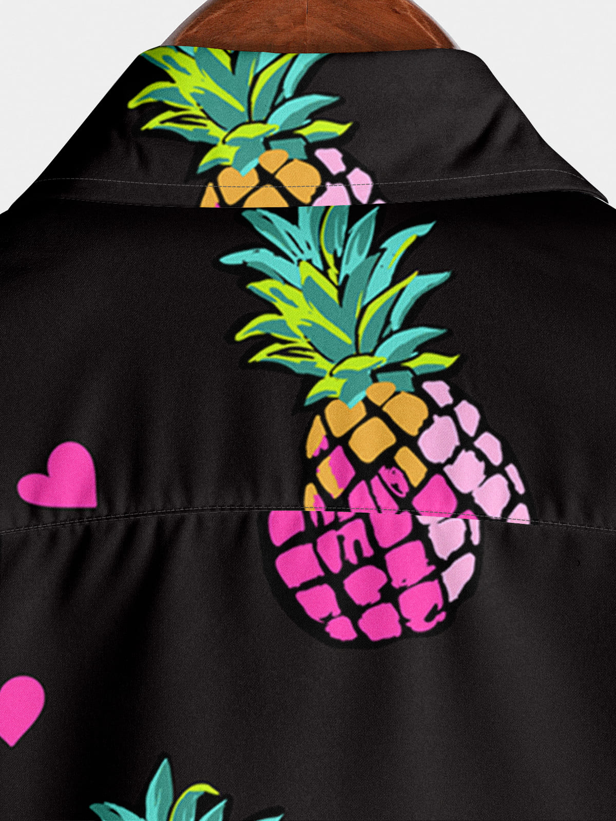 Chemise à manches courtes ananas coloré pour homme