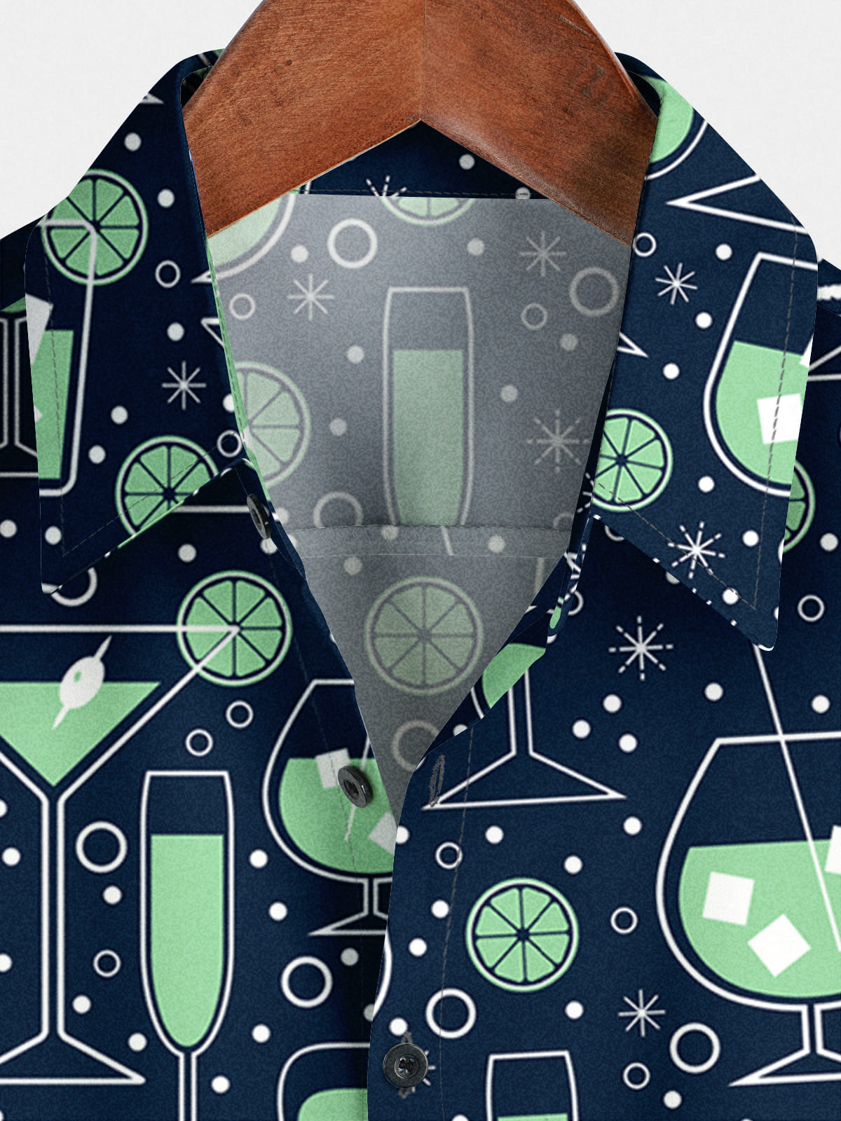 Chemise à manches courtes à imprimé de verre pour hommes