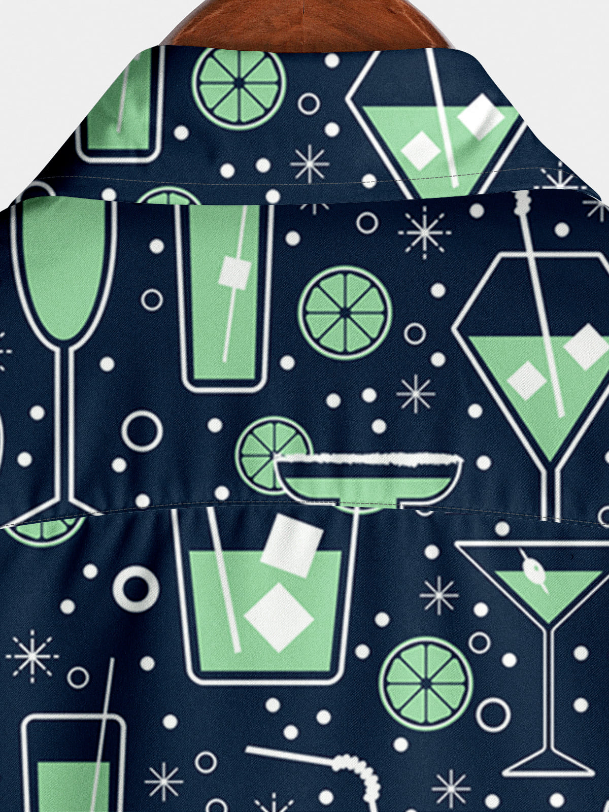 Chemise à manches courtes à imprimé de verre pour hommes