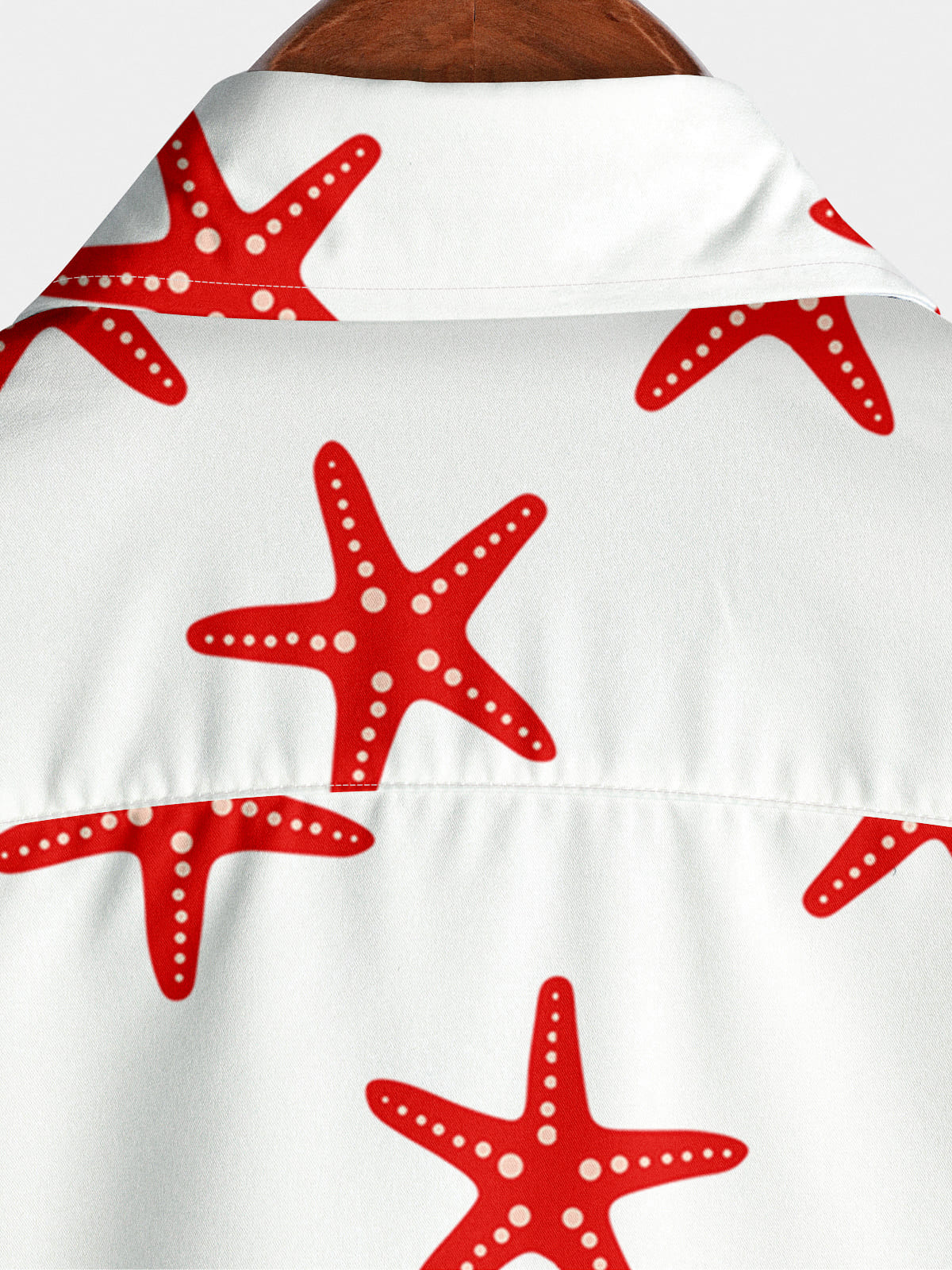 Camicia a maniche corte da uomo con stampa stelle marine