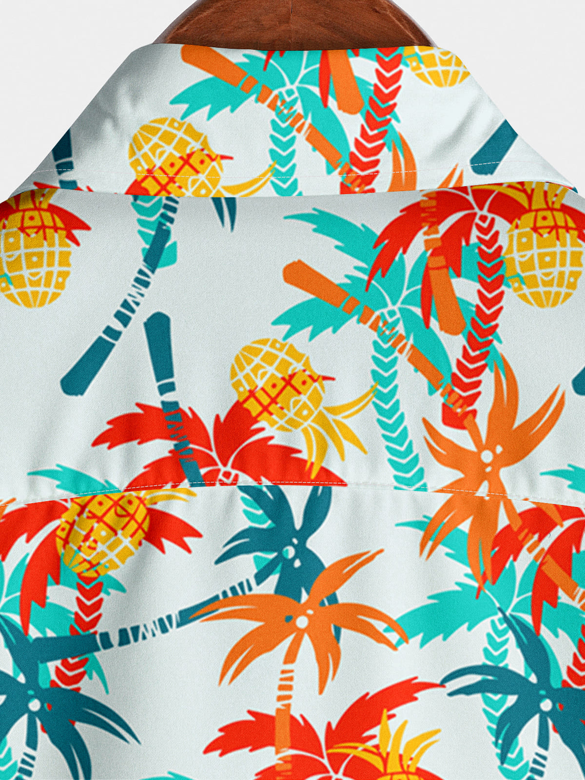 Chemise à manches courtes à imprimé cocotier pour homme