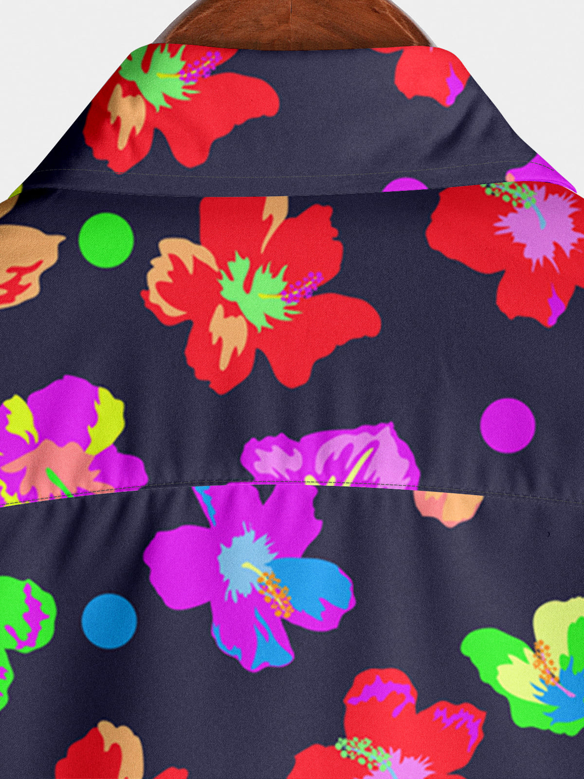 Camicia da uomo a maniche corte con stampa floreale