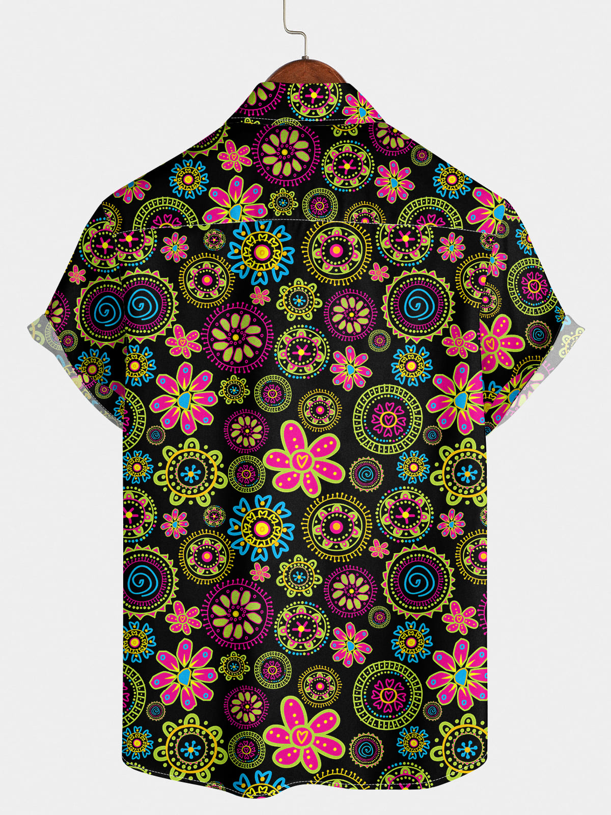 Chemise à manches courtes hawaïenne à fleurs pour hommes