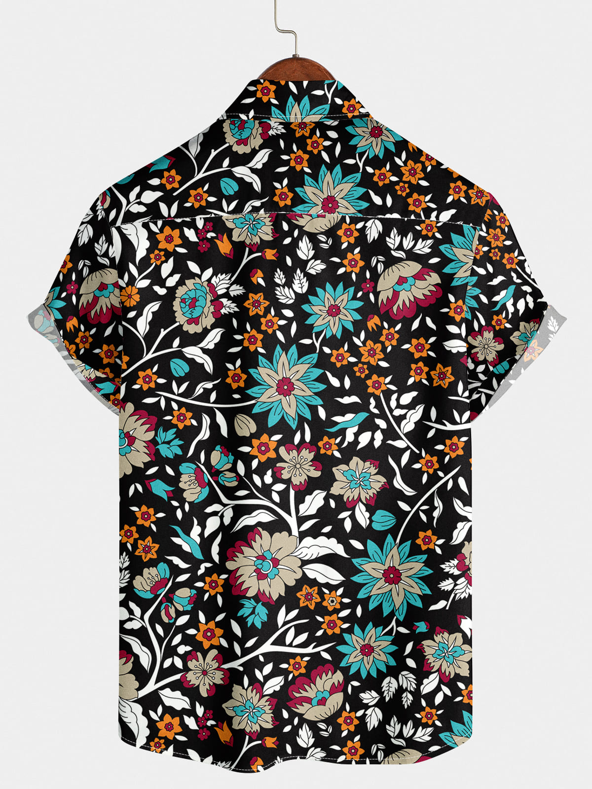 Chemise à manches courtes décontractée à fleurs pour hommes