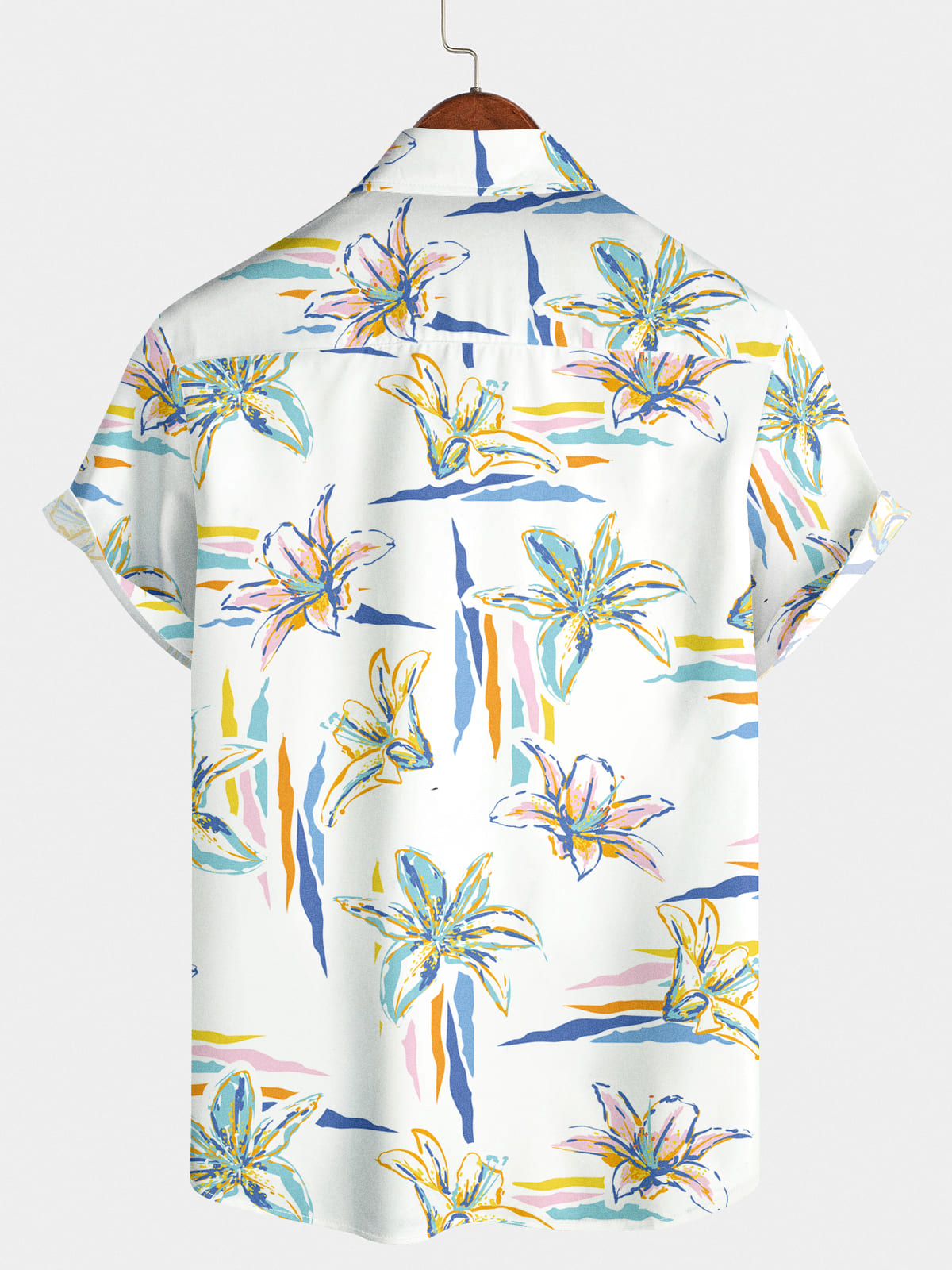 Camicia a maniche corte hawaiana casual da uomo