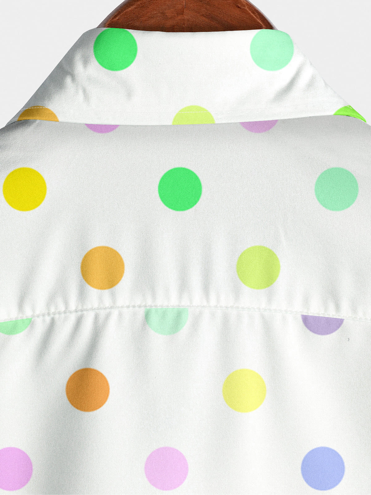 Camicia a maniche corte a pois colorati da uomo