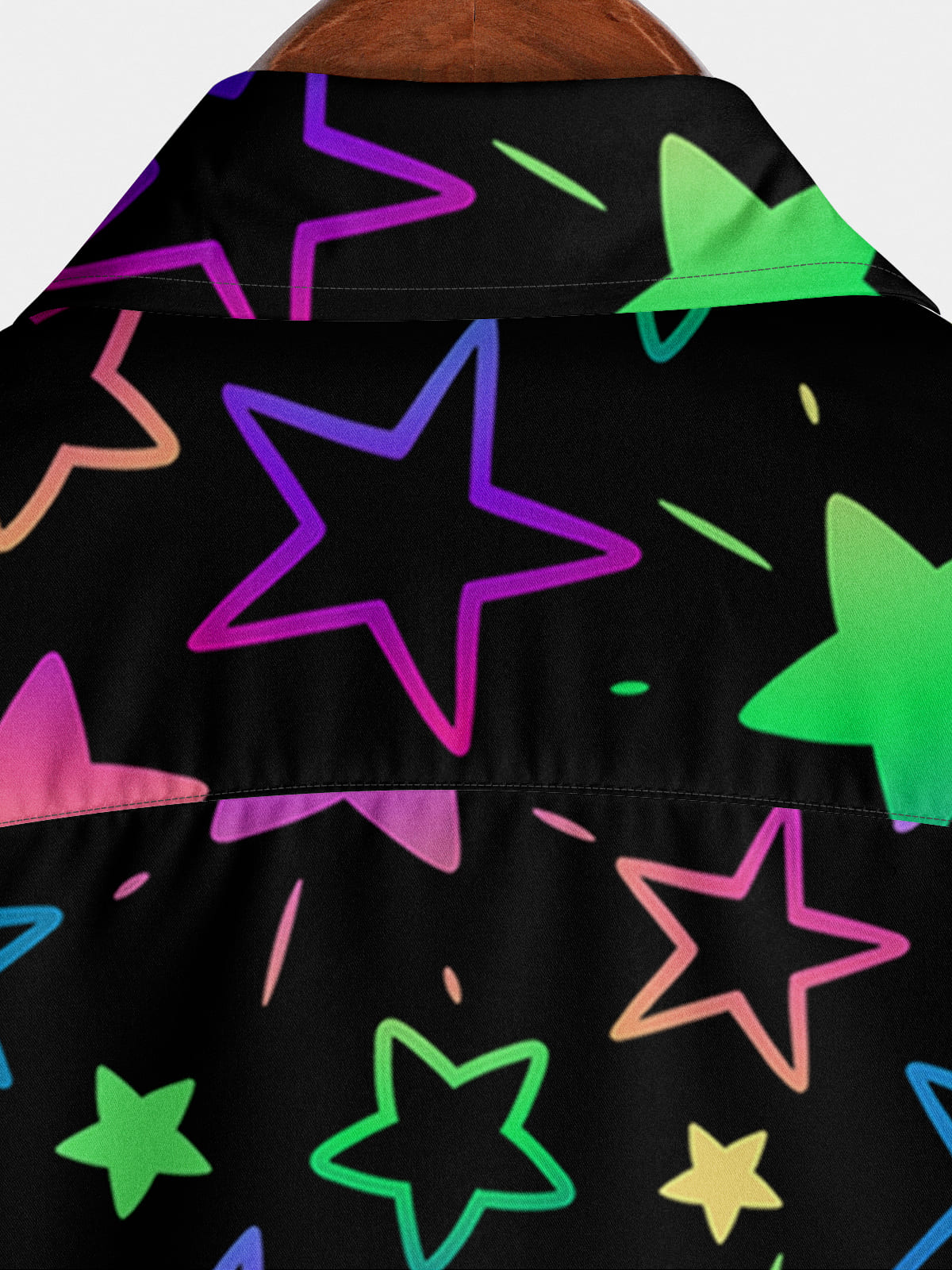 Chemise à manches courtes à imprimé étoiles pour hommes