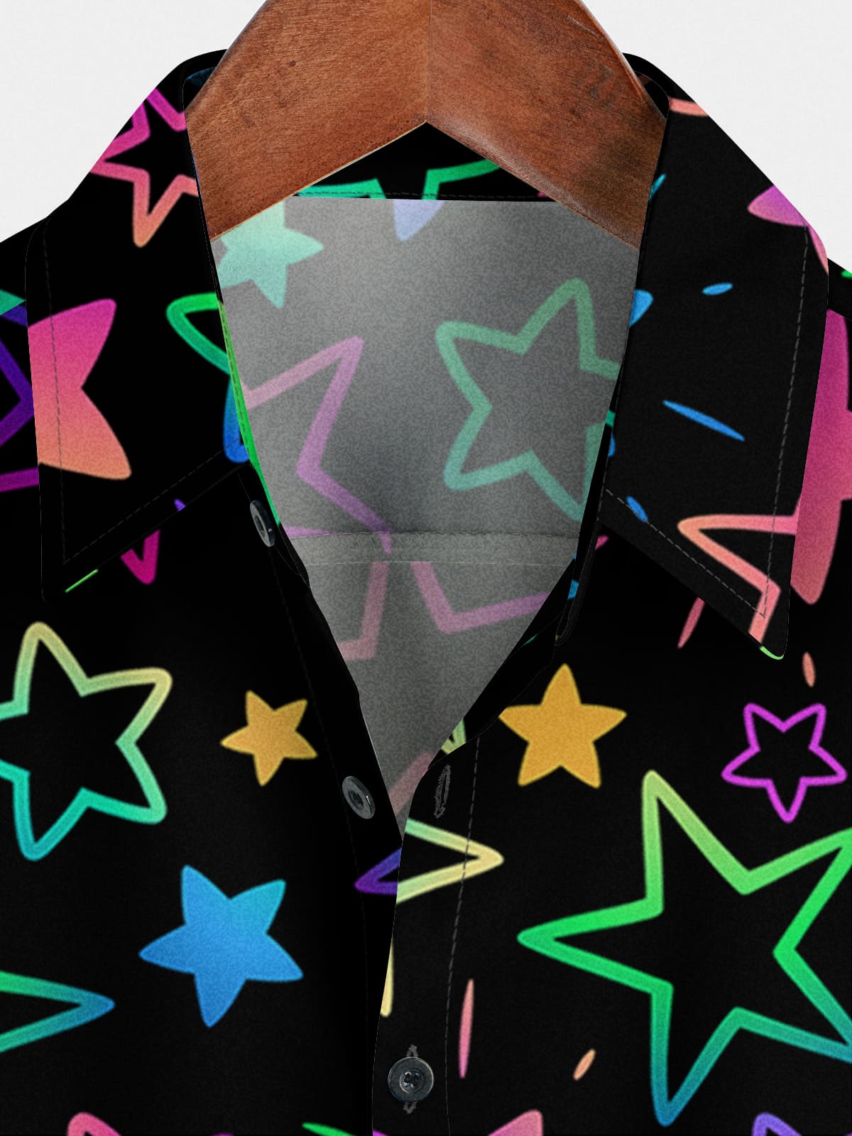 Chemise à manches courtes à imprimé étoiles pour hommes