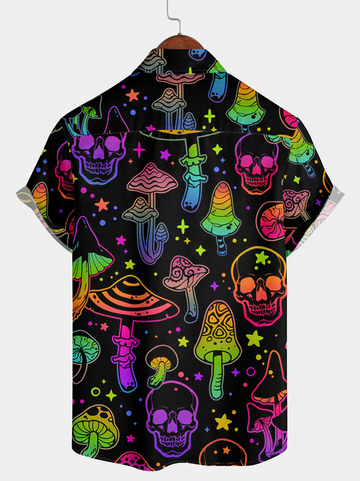 Chemise à manches courtes Skull Mushroom pour hommes