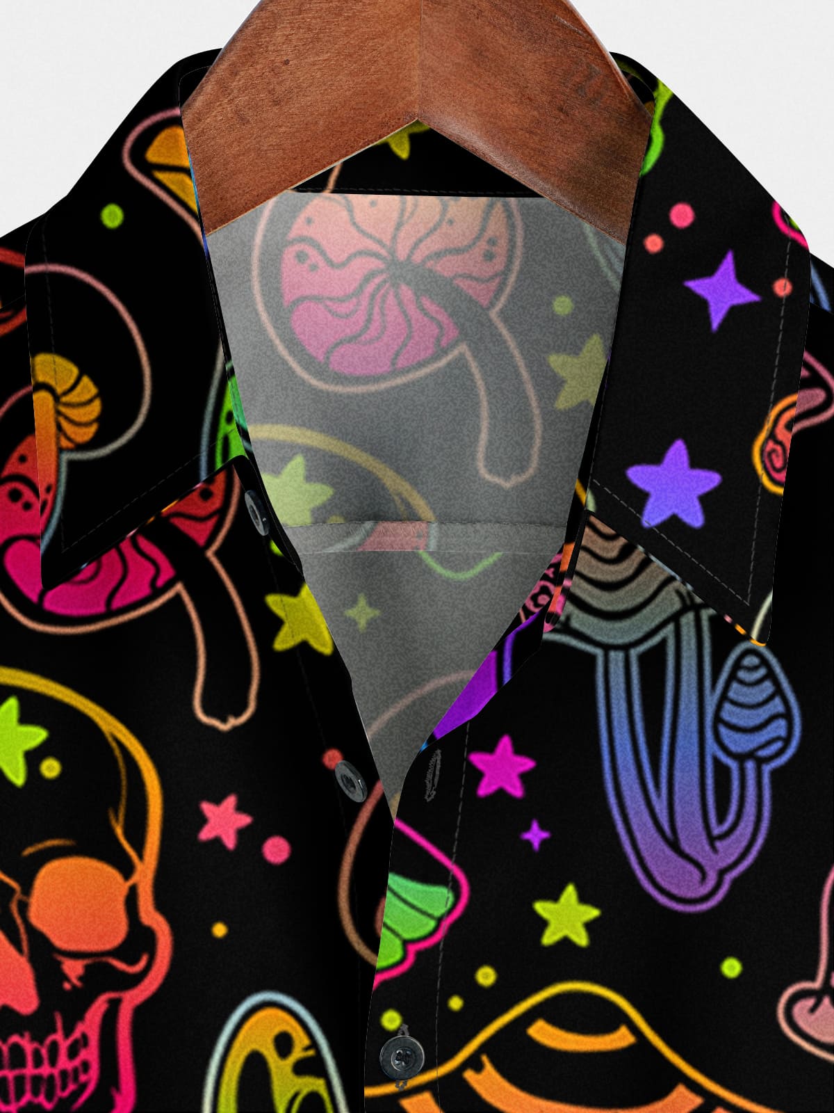Chemise à manches courtes Skull Mushroom pour hommes