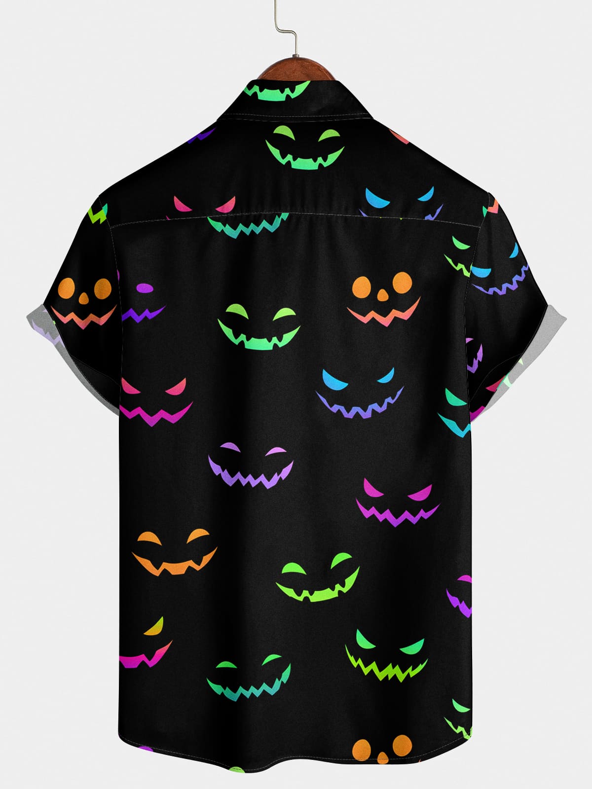 Chemise à manches courtes visage souriant pour hommes