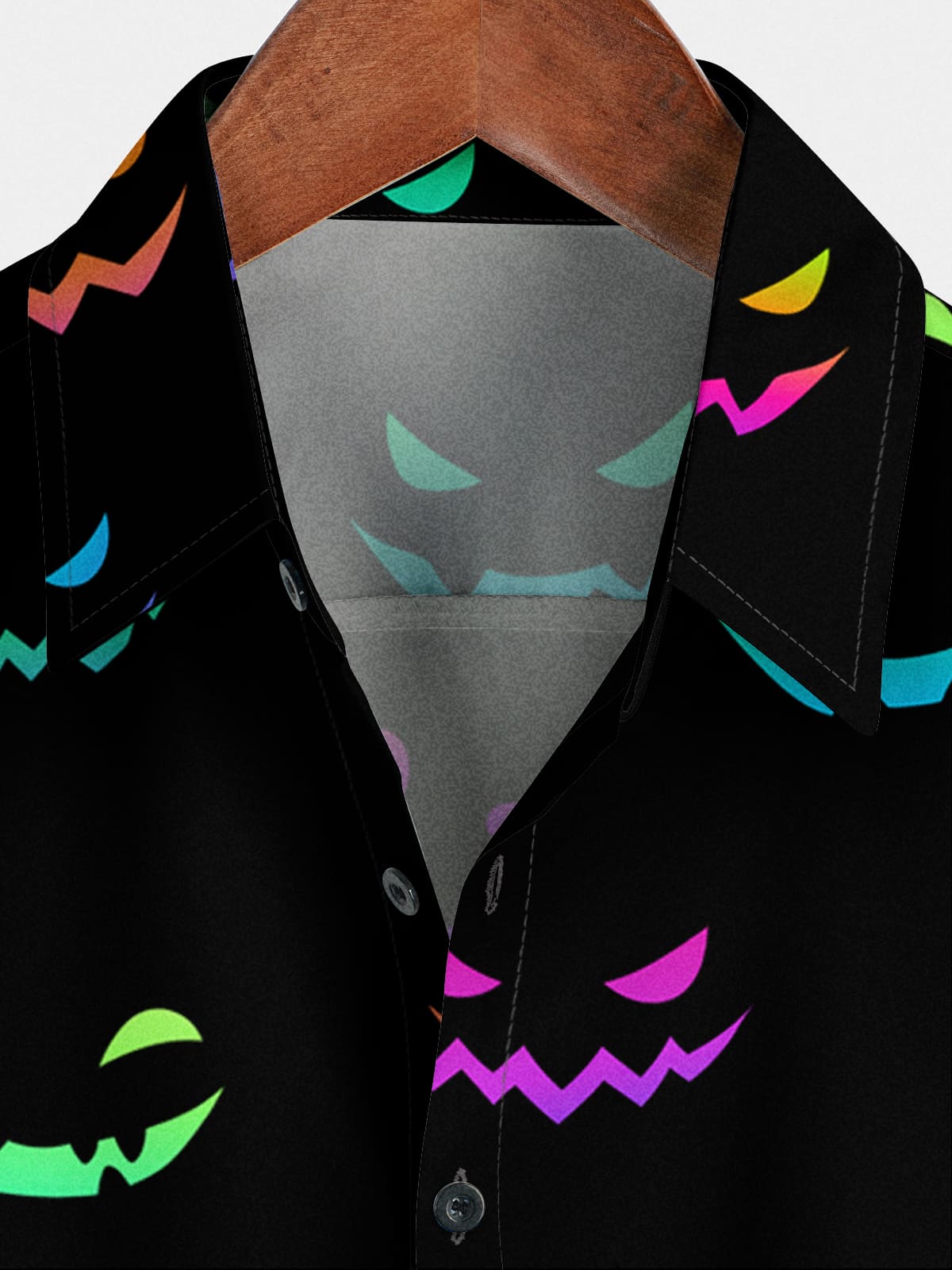 Chemise à manches courtes visage souriant pour hommes