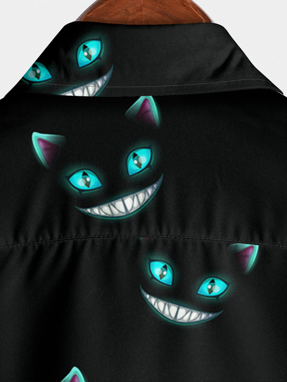 Chemise à manches courtes chat souriant pour hommes