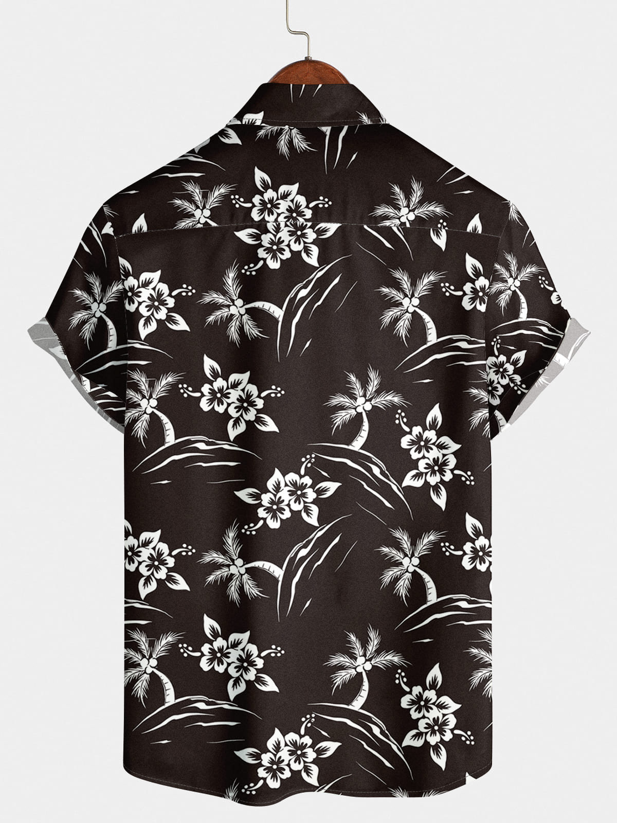 Chemise à manches courtes à imprimé floral pour hommes
