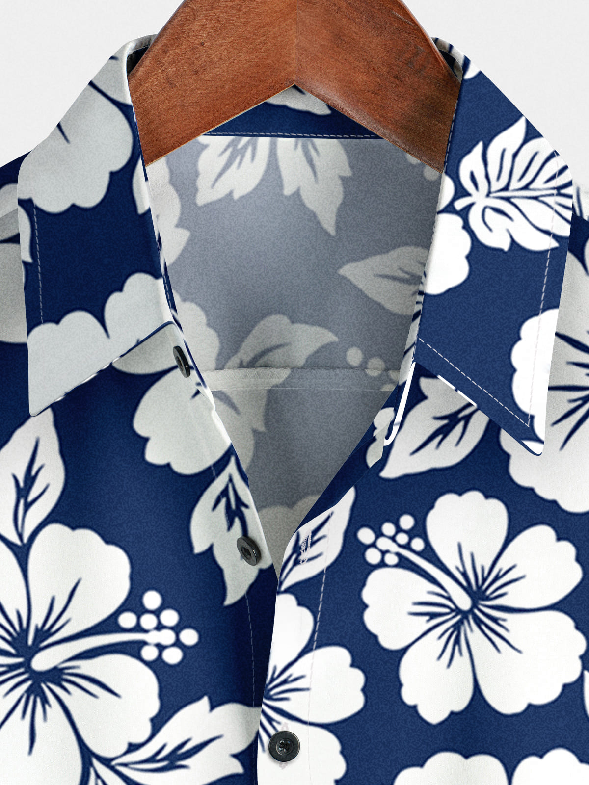 Camicia da uomo a maniche corte con stampa floreale