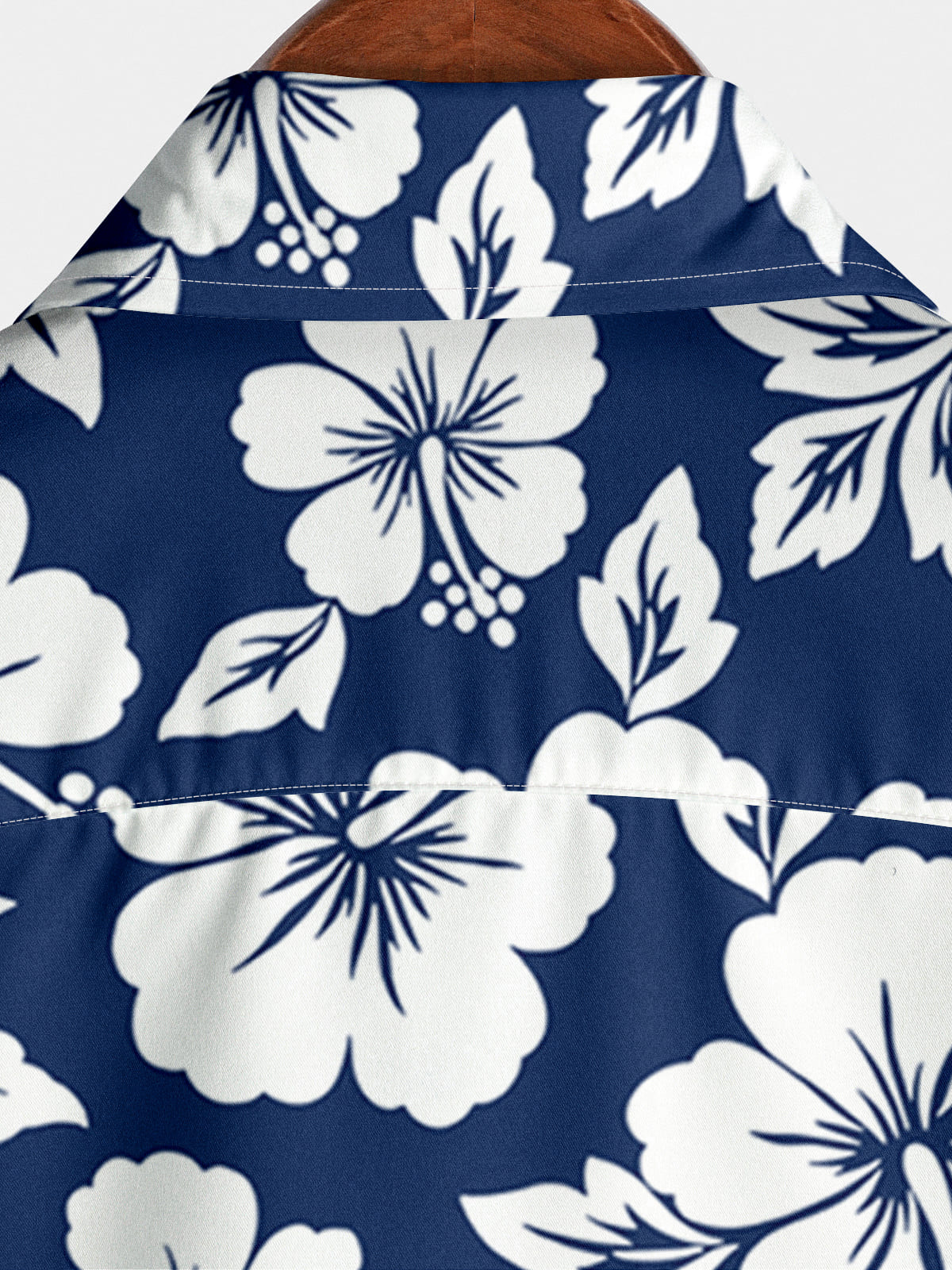 Camicia da uomo a maniche corte con stampa floreale