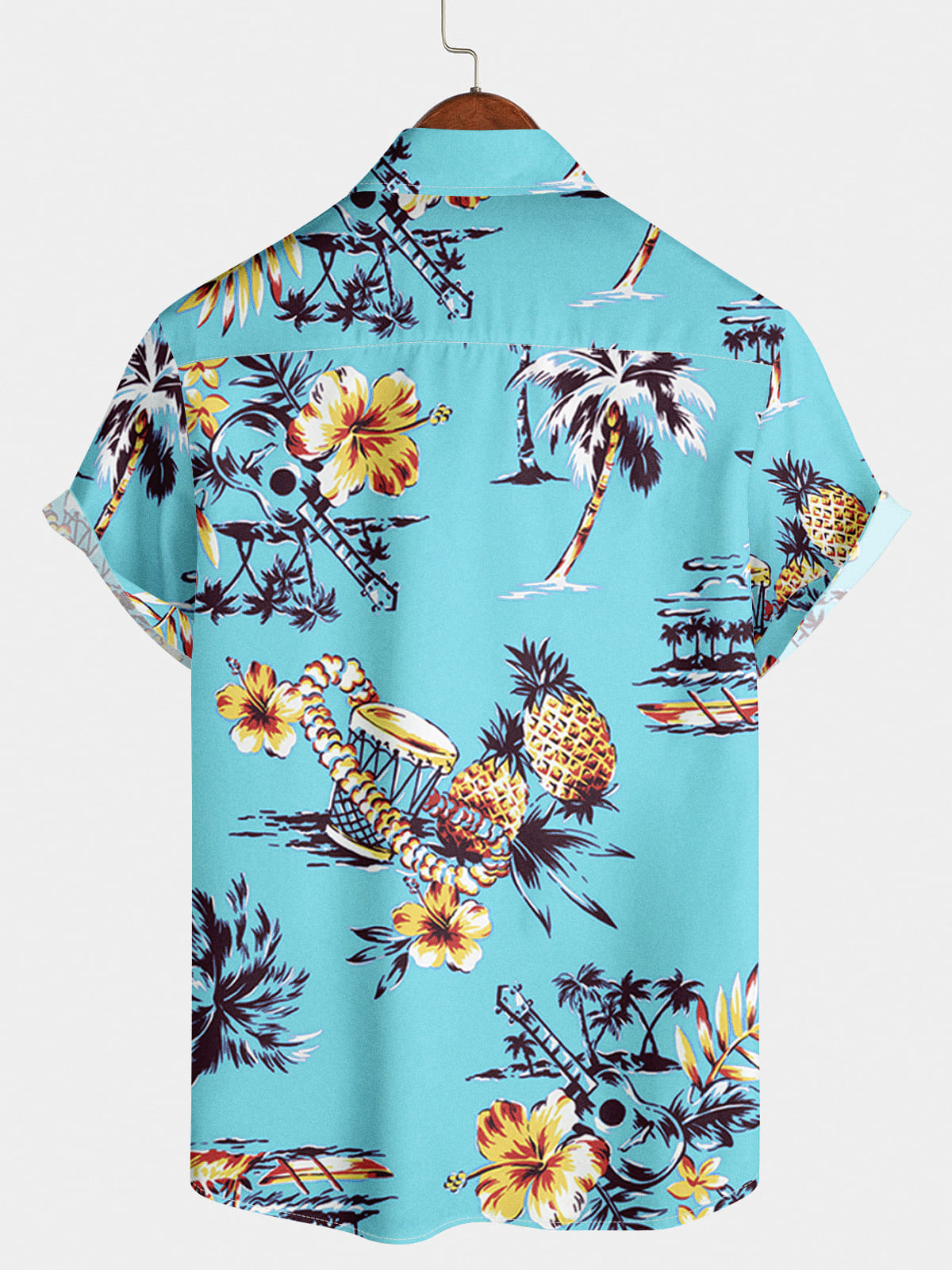 Chemise hawaïenne décontractée à manches courtes pour hommes