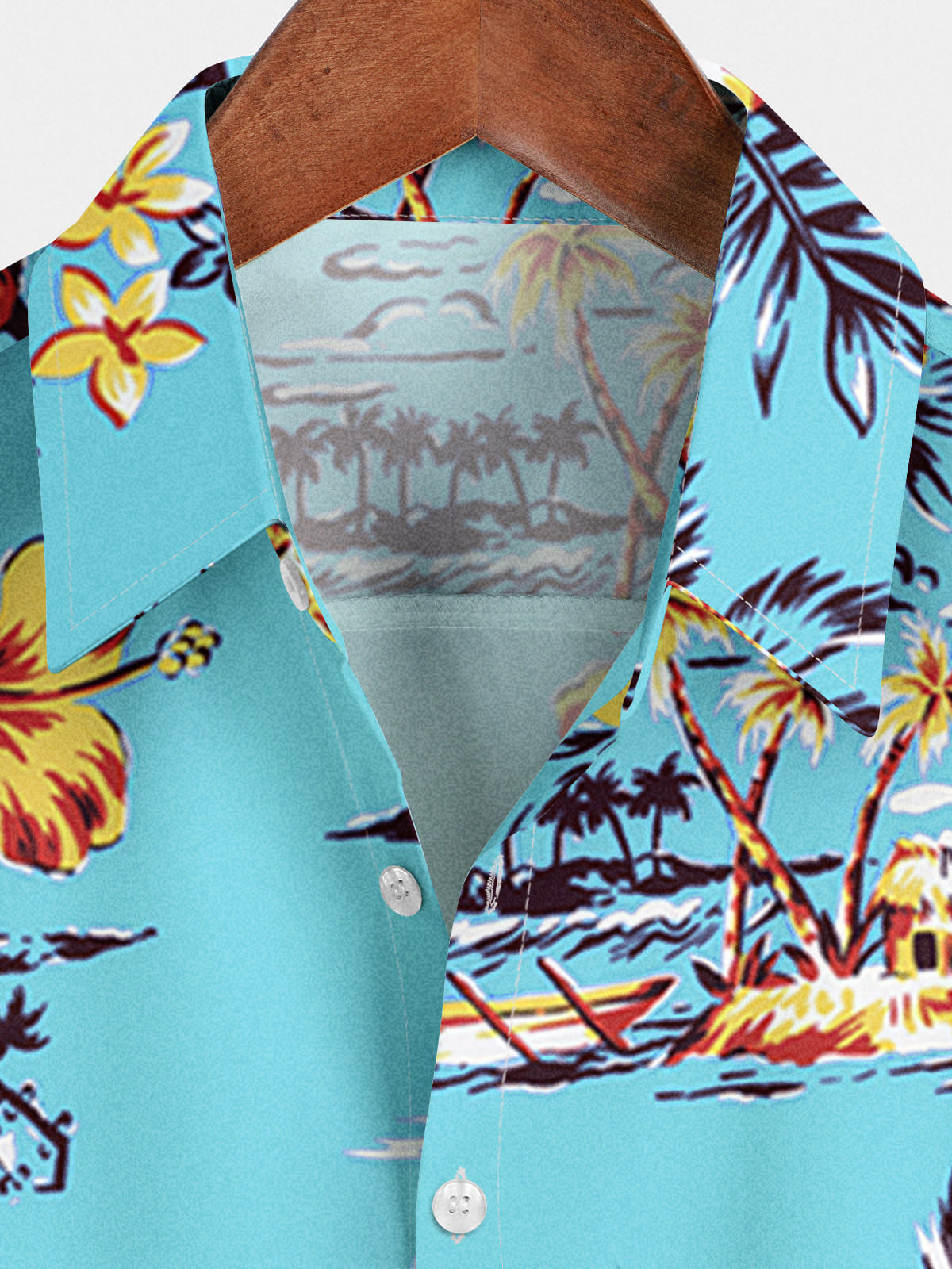 Chemise hawaïenne décontractée à manches courtes pour hommes
