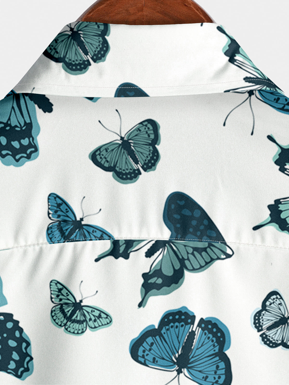Chemise à manches courtes à imprimé papillon pour hommes
