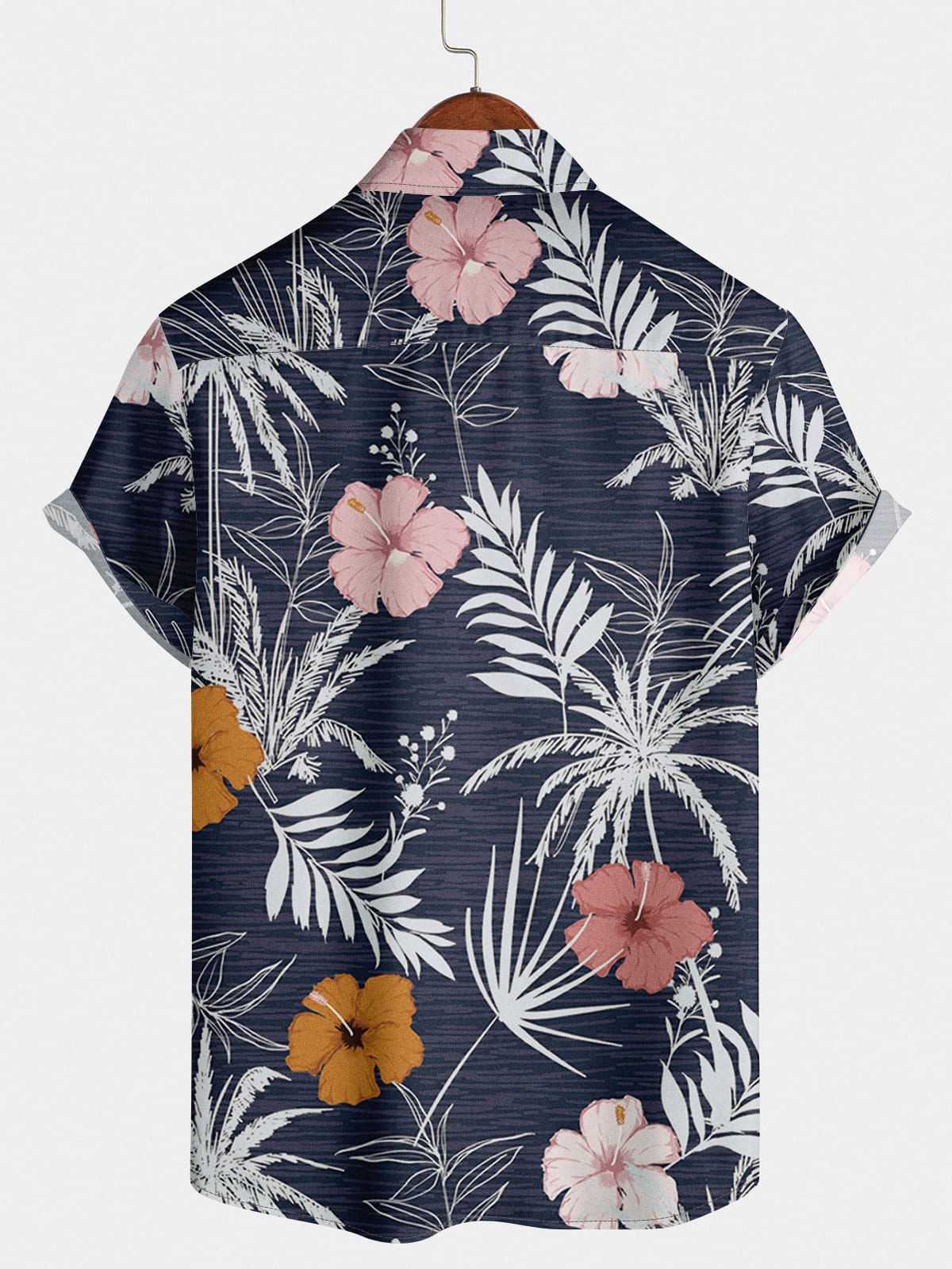 Chemise à manches courtes à imprimé floral pour hommes