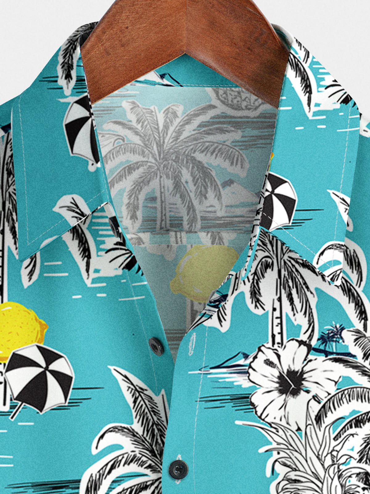 Camicia da uomo a maniche corte per vacanze floreali