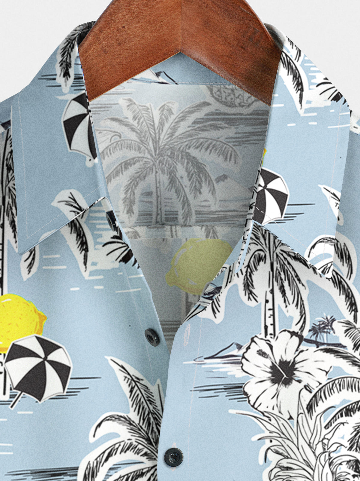 Camicia da uomo a maniche corte per vacanze floreali