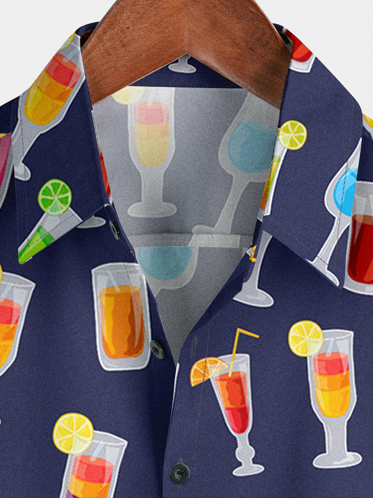 Chemise à manches courtes à imprimé gobelet pour hommes