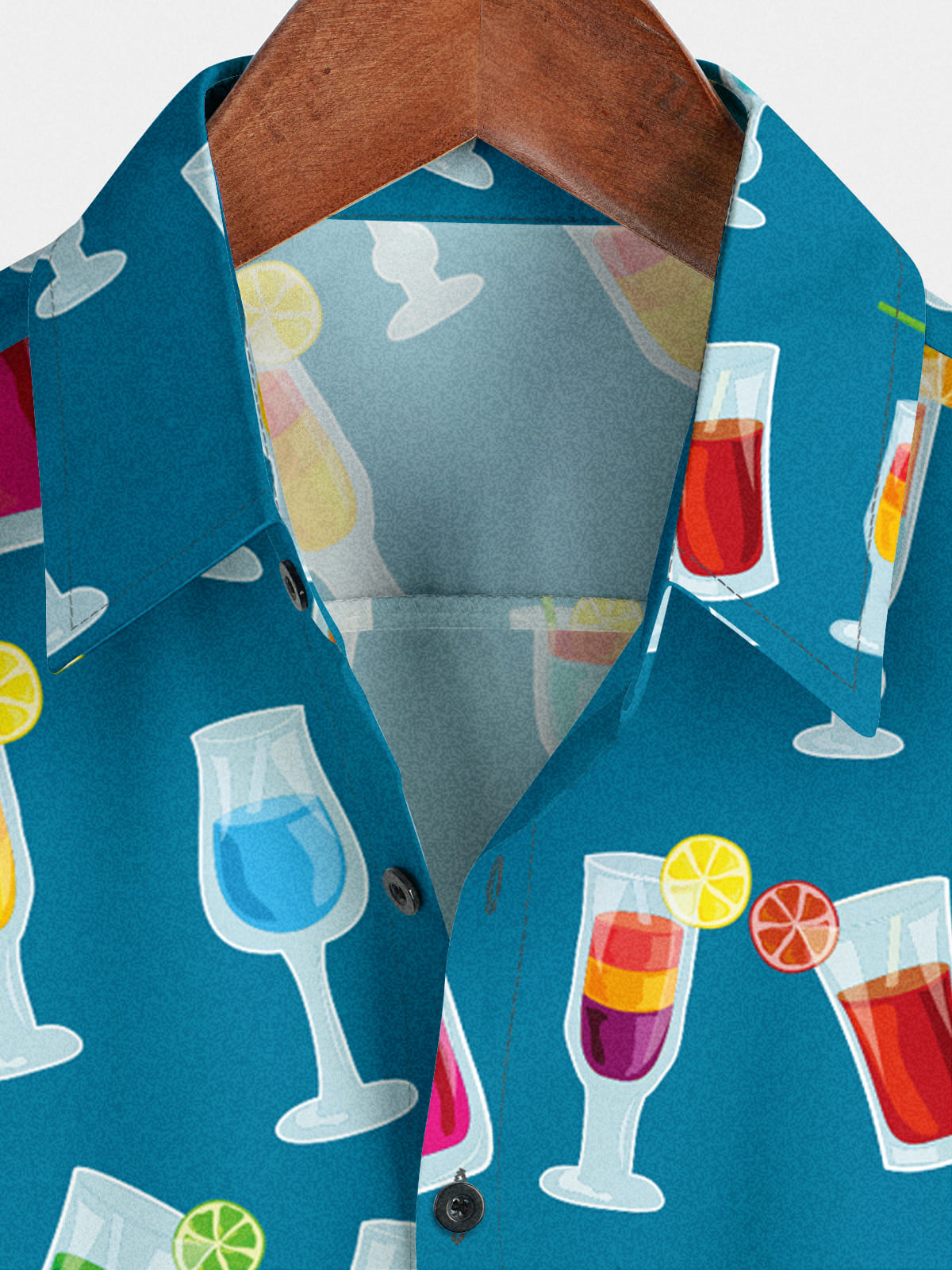 Chemise à manches courtes à imprimé gobelet pour hommes