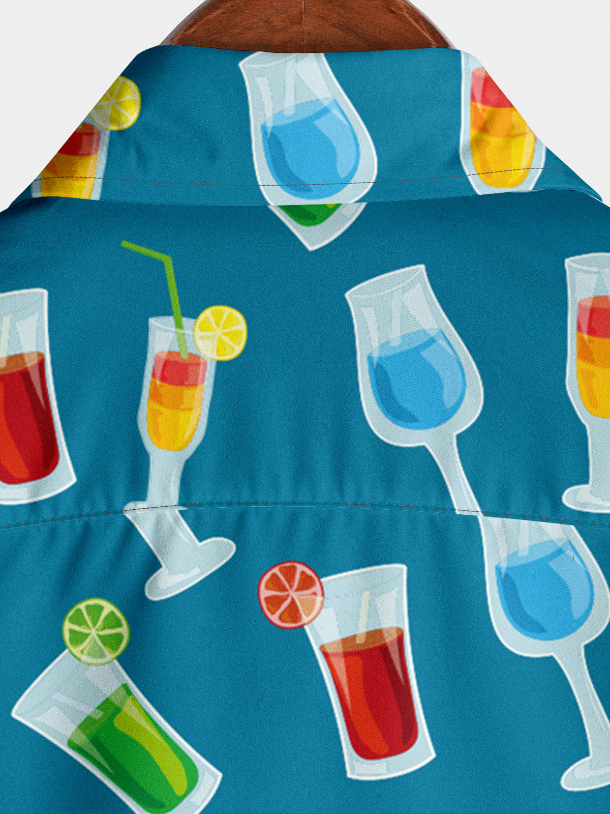 Chemise à manches courtes à imprimé gobelet pour hommes