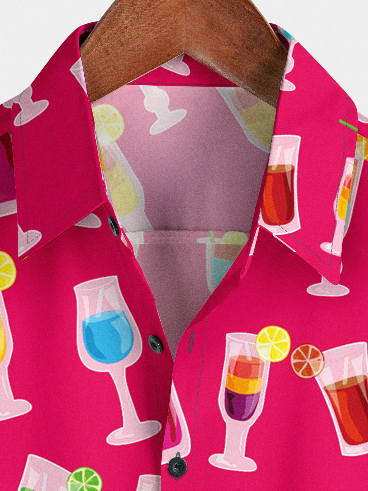 Chemise à manches courtes à imprimé gobelet pour hommes