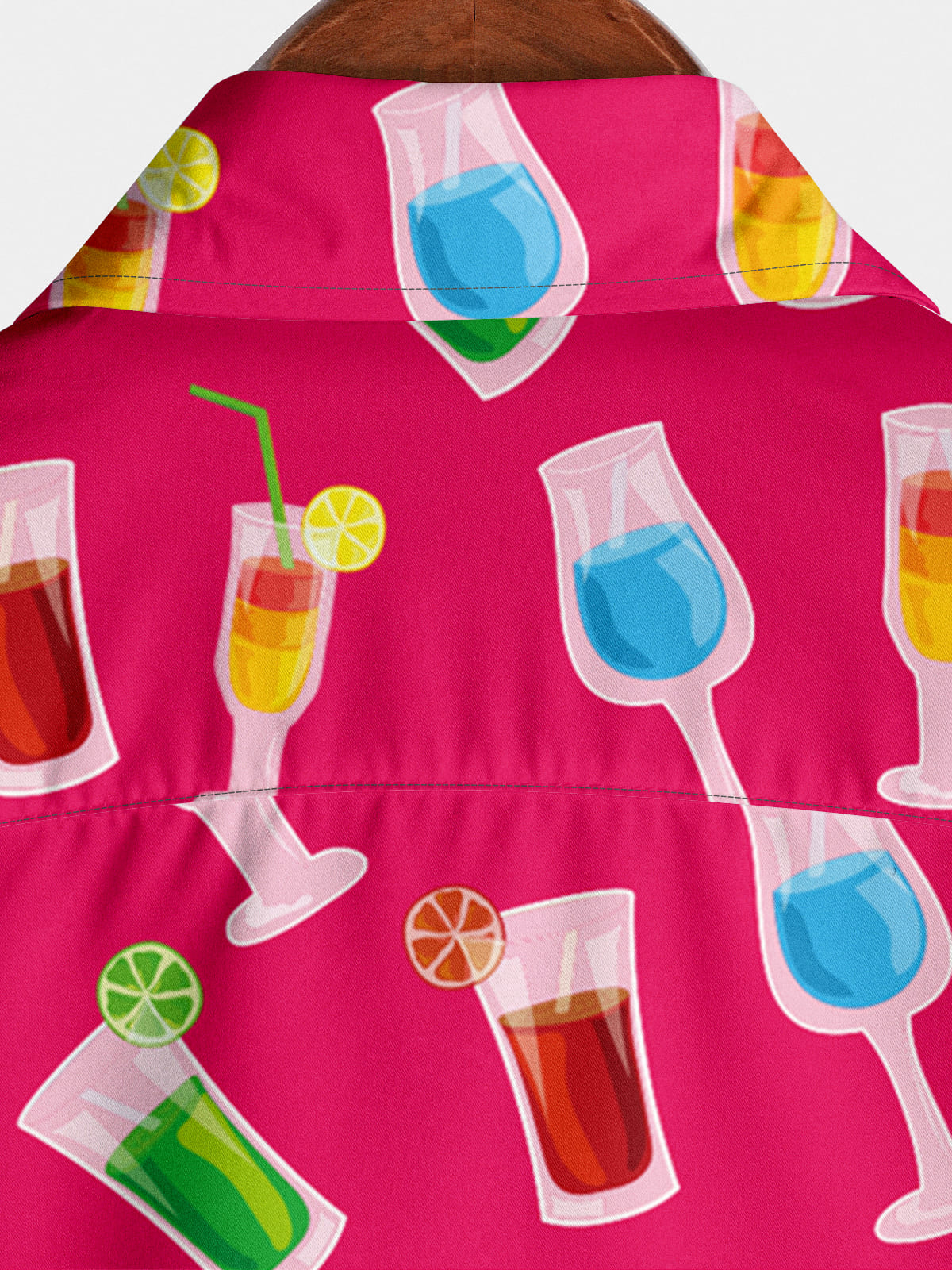 Chemise à manches courtes à imprimé gobelet pour hommes